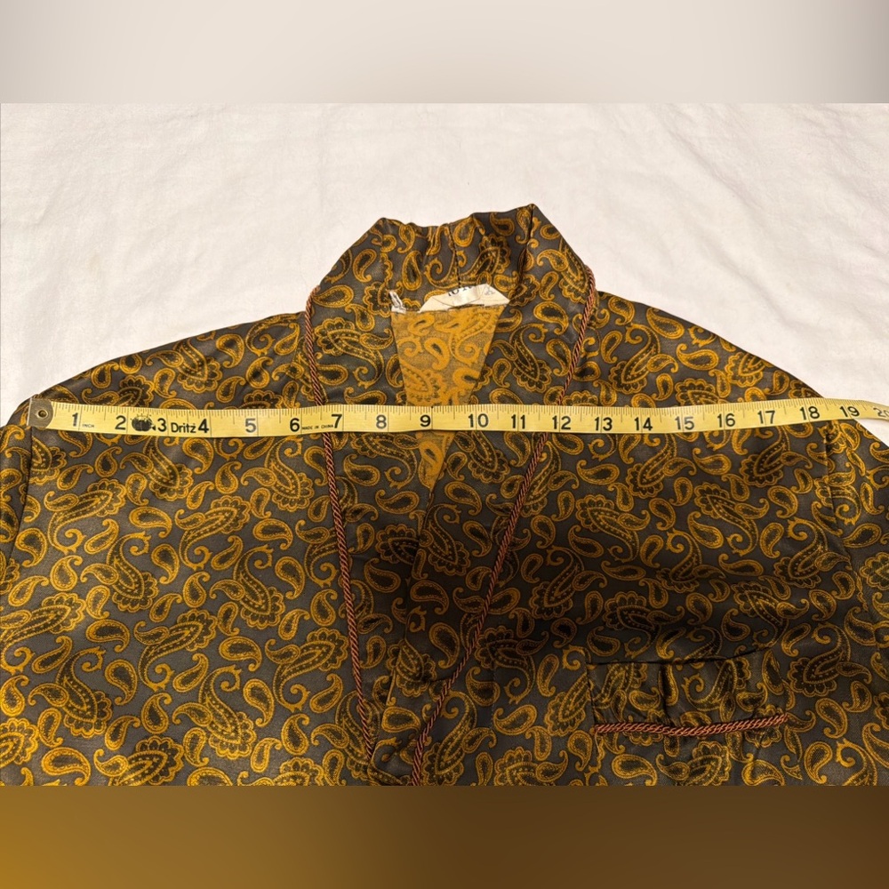 Vintage Creation 60’s/70’s Lordy Paris Paisley Smoking Jacket Robe Unisex - Picture 8 of 16